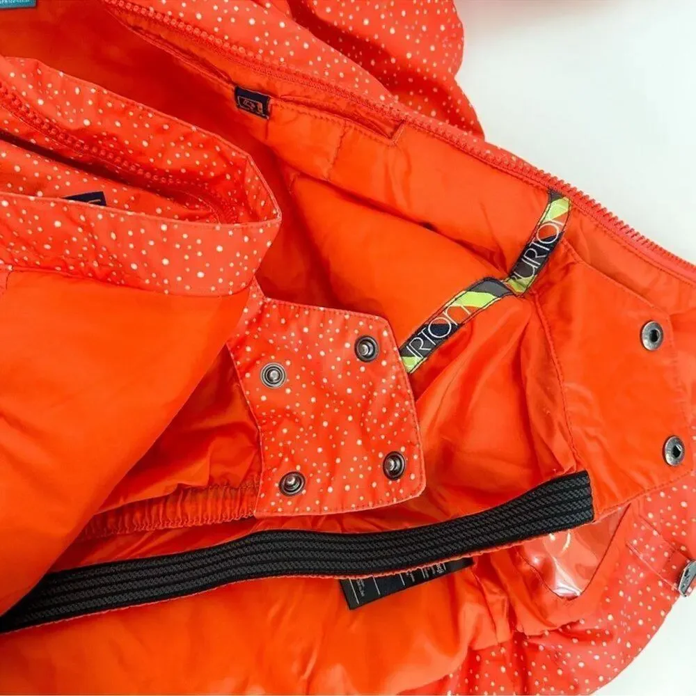 Burton DryRide Orange polka dot ski jacket sz L